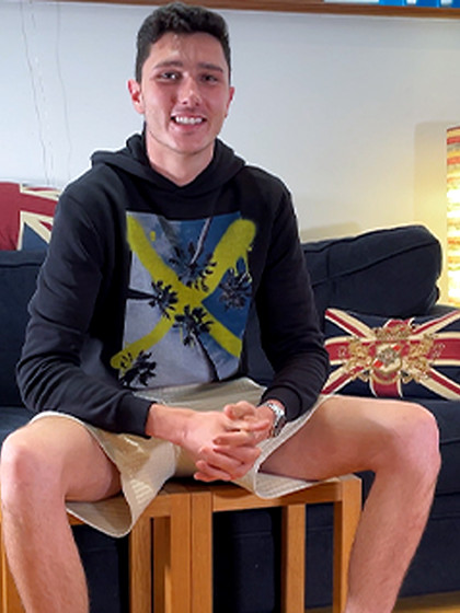 Young Straight & Tall Teen Shows off his Lean Body & Wanks his Big Uncut Cock & Cums Everywhere!